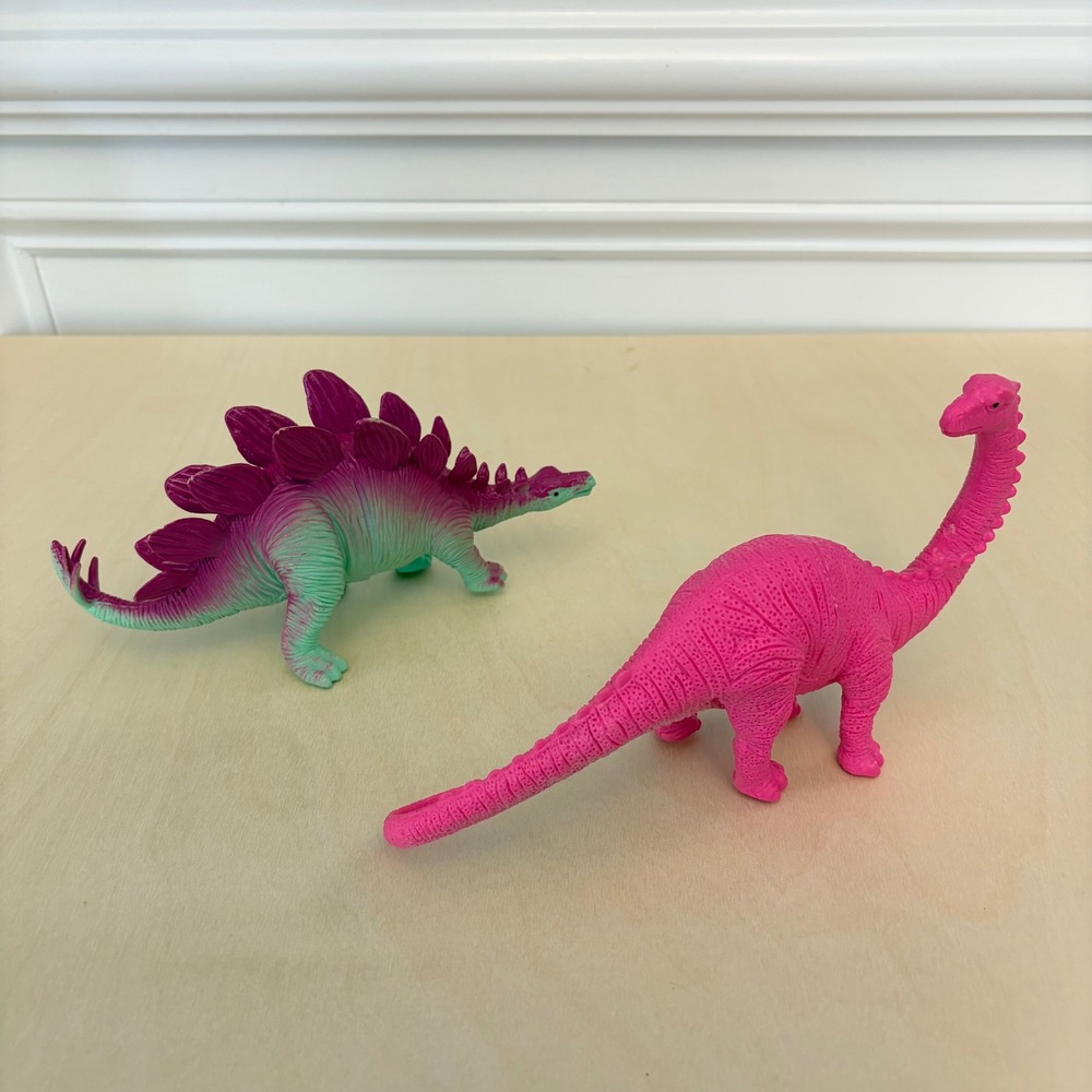 Ankyo Dinosaur Figures Target Toy Set Pink Purple Stegosaurus Brachiosaurus